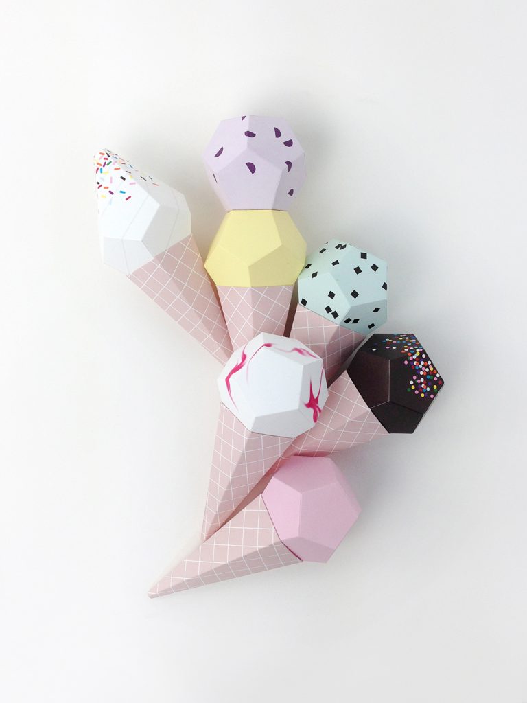 Origami Ice Cream Paper Ice Creams craftora.info