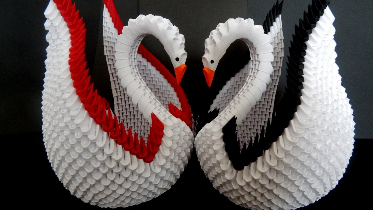 3D Origami Crafts 3d Origami Swan Tutorial Diy Paper Crafts Swan