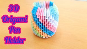 3D Origami Crafts How To Make 3d Origami Box 3d Origami Pen Holder Art Life