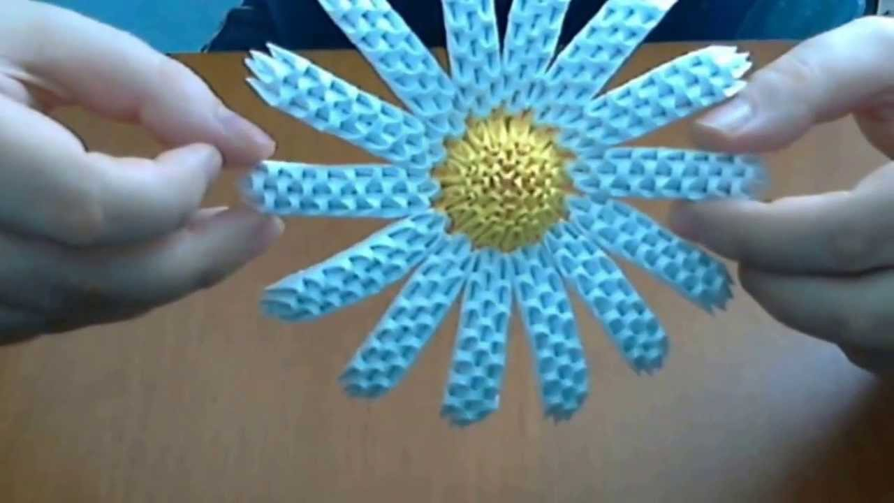 3D Origami Crafts How To Make 3d Origami Flower Daisy Diy Paper Craft Daisy Flower