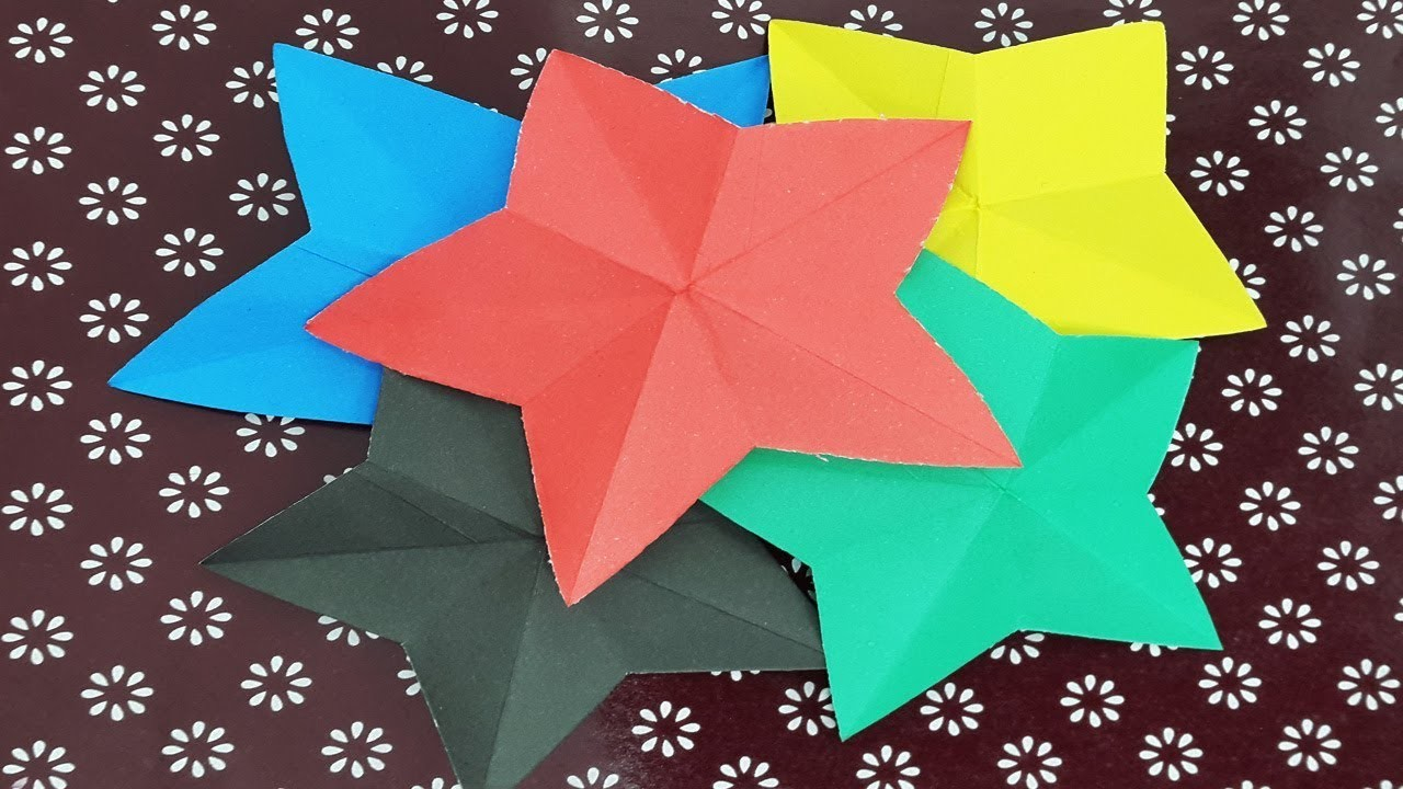 3D Origami Crafts How To Make Simple 3d Origami Paper Stars Star Origami Diy Paper