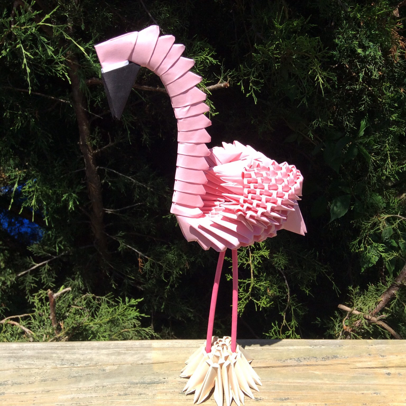 3D Origami Flamingo 3d Origami Pink Flamingo Made To Order