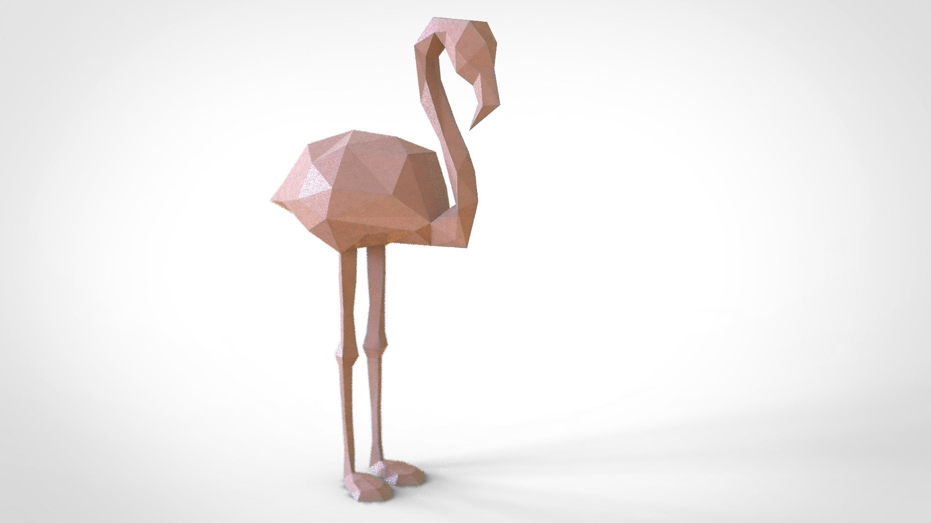 3D Origami Flamingo Flamingo 3d Papercraft Model Download Pdf Template Diy Decoration