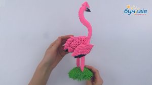 3D Origami Flamingo Om 6087