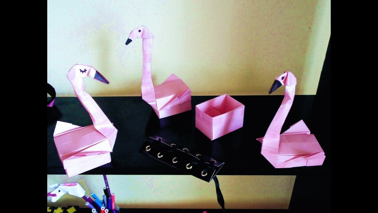 3D Origami Flamingo Origami Flamingo Box