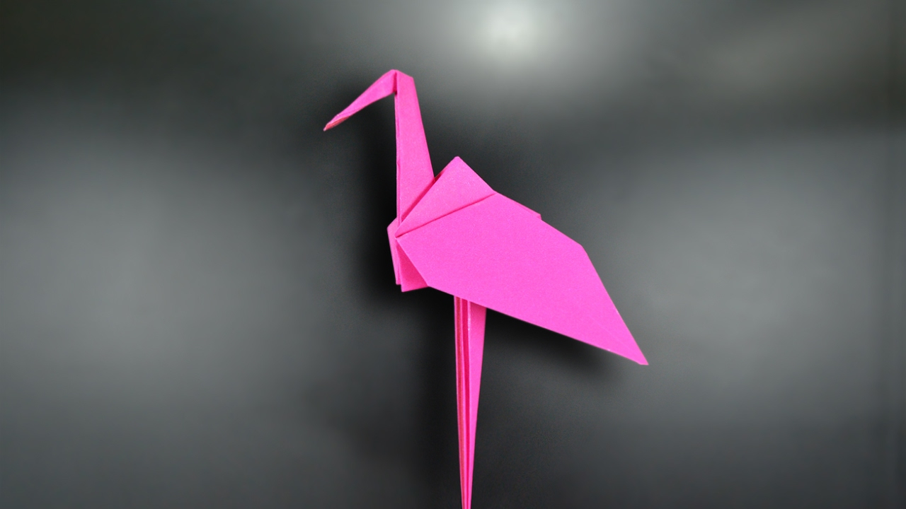 3D Origami Flamingo Origami Flamingo Instructions In English Br