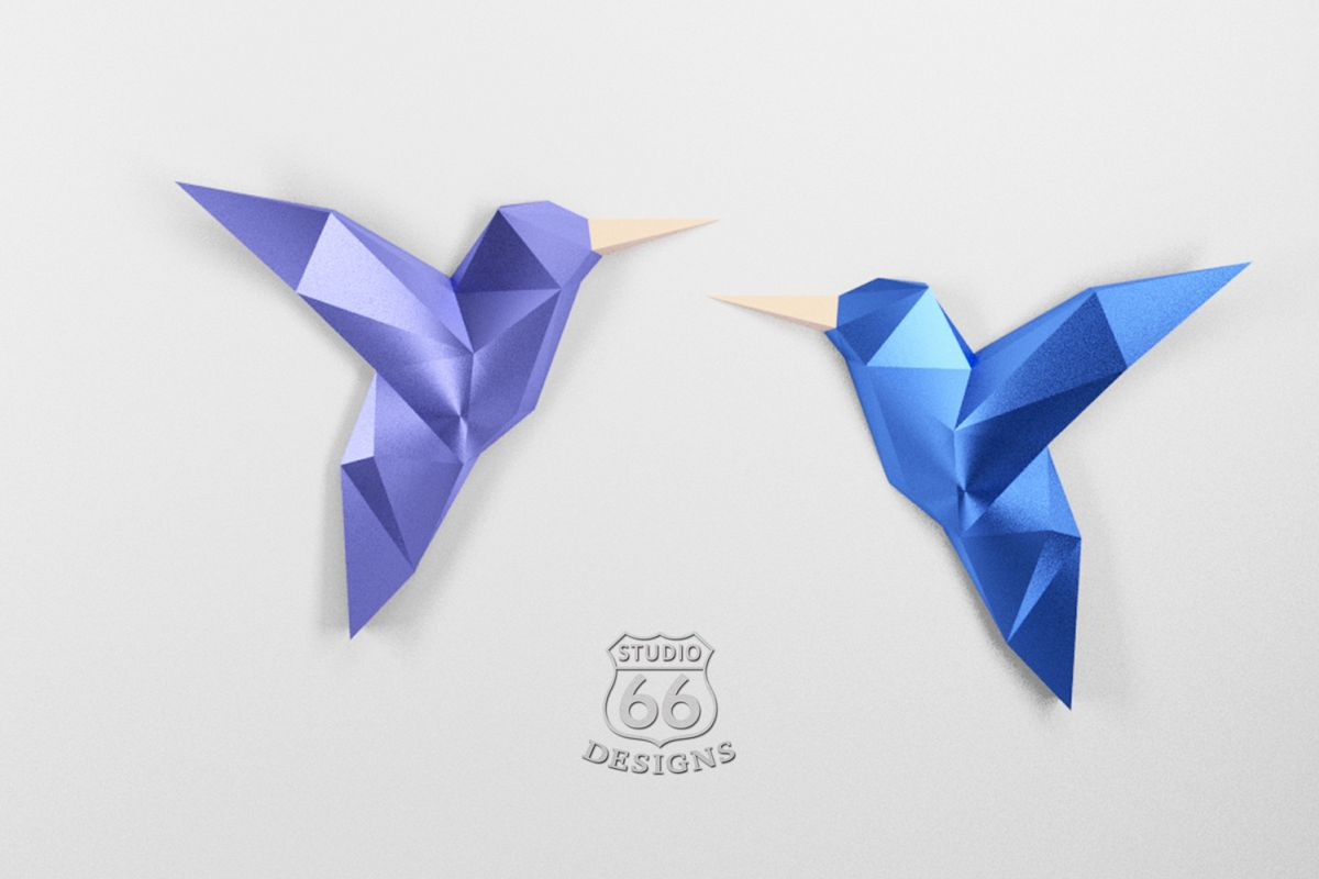 3D Origami Flamingo Papercraft Birds Papercraft 3d Origami Birds Home Decor
