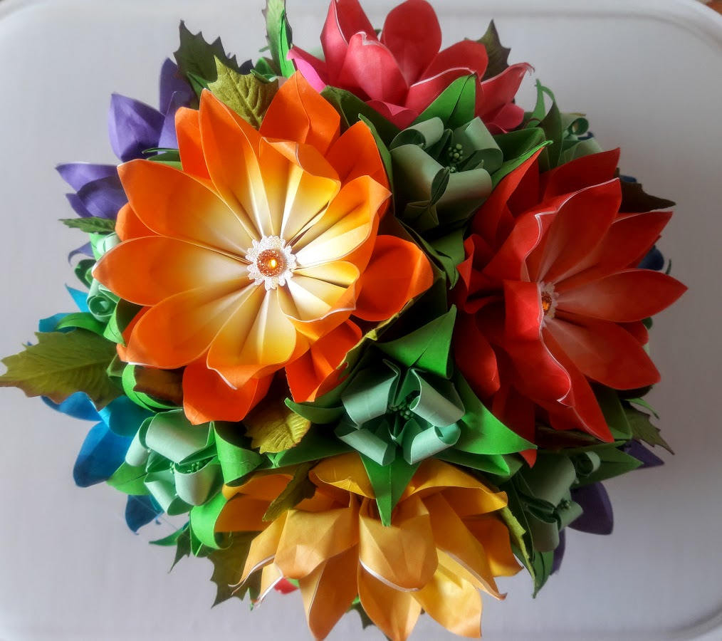 3D Origami Flower 3d Origami Flower Ball 3