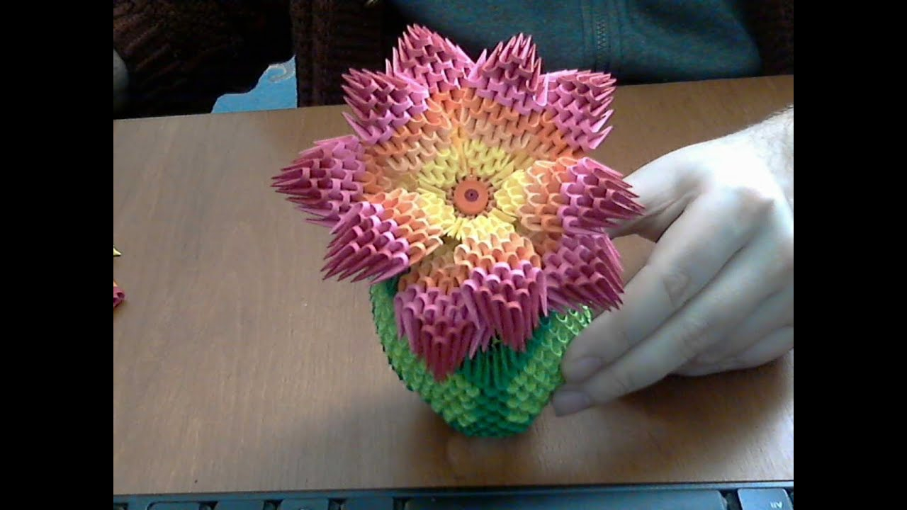 3D Origami Flower 3d Origami Flower Tutorial Rainbow Flower