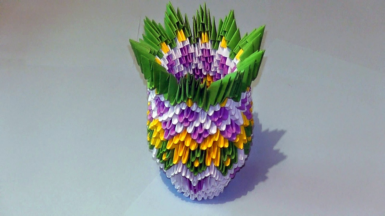 3D Origami Flower 3d Origami Vase Easy Origami Flower Easy