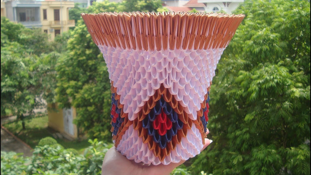 3D Origami Flower Pot 3d Origami Flower Pot V4 Tutorial Tutorial De Maceta De Origami 3d