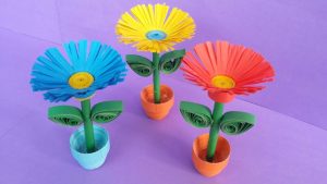 3D Origami Flower Pot Diy Quilling Miniature 3d Flower Pot How To Make 3d Flower Pot With Paper