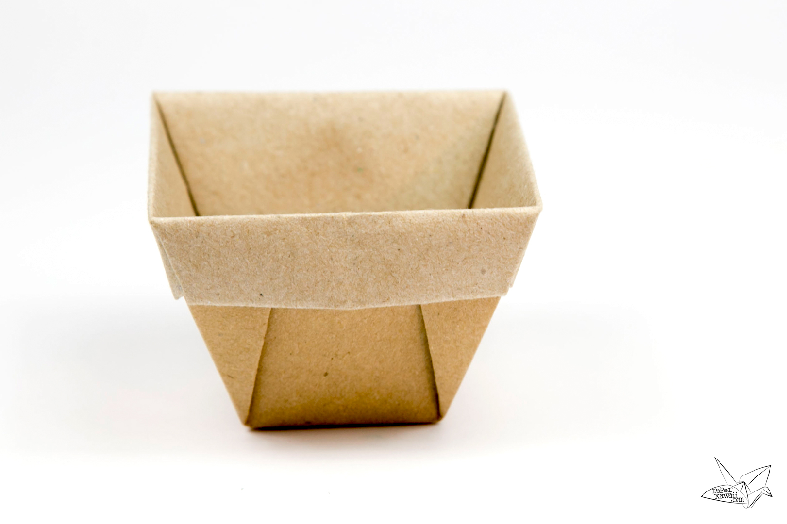 3D Origami Flower Pot Tapered Origami Box Origami Plant Pot Tutorial Paper Kawaii