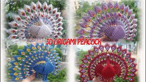 3D Origami Peacock 3d Origami Peacock Collection Diy Paper Peacock Handmade Decoration