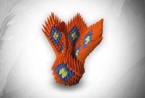 3D Origami Peacock 3d Origami Peacock Orange