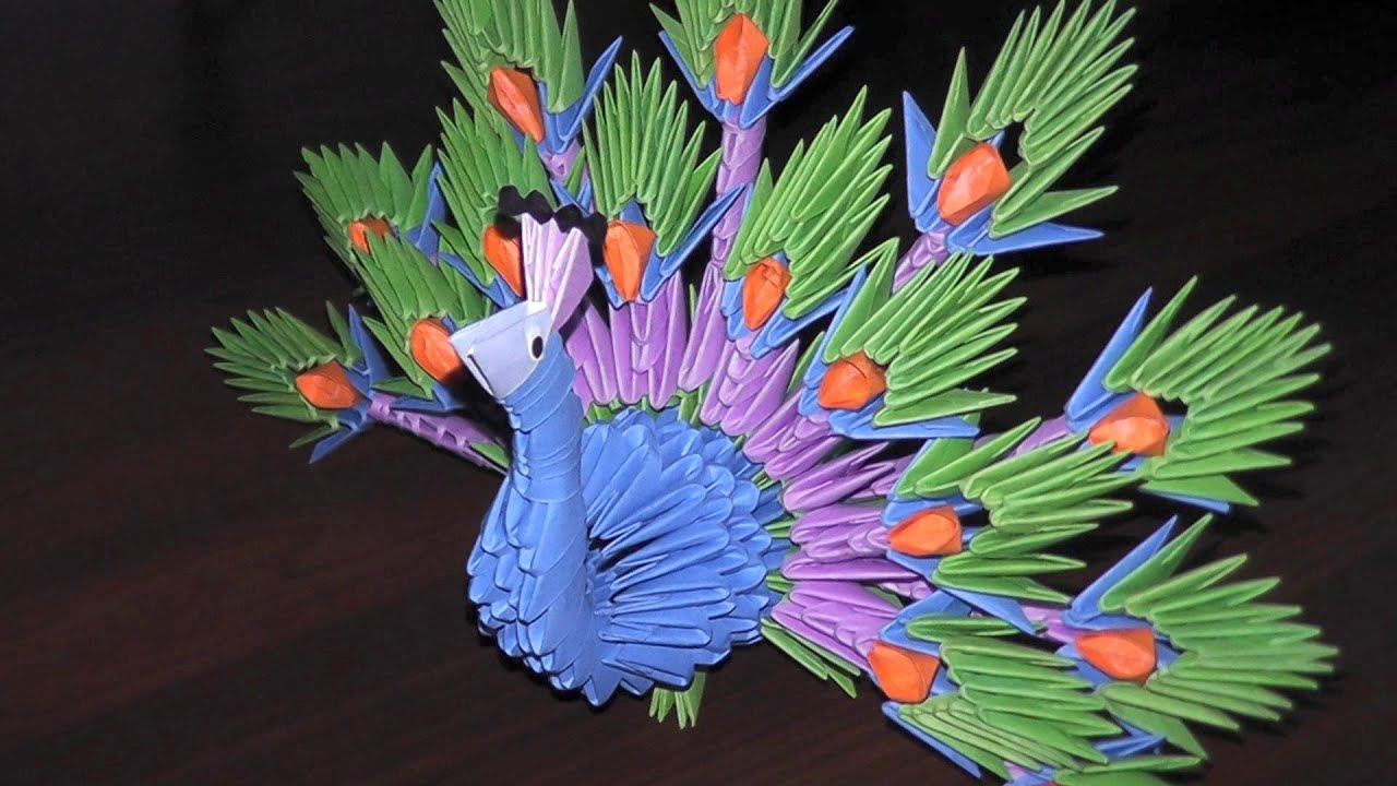 3D Origami Peacock 3d Origami Peacock The King Of Birds Tutorial Instruction