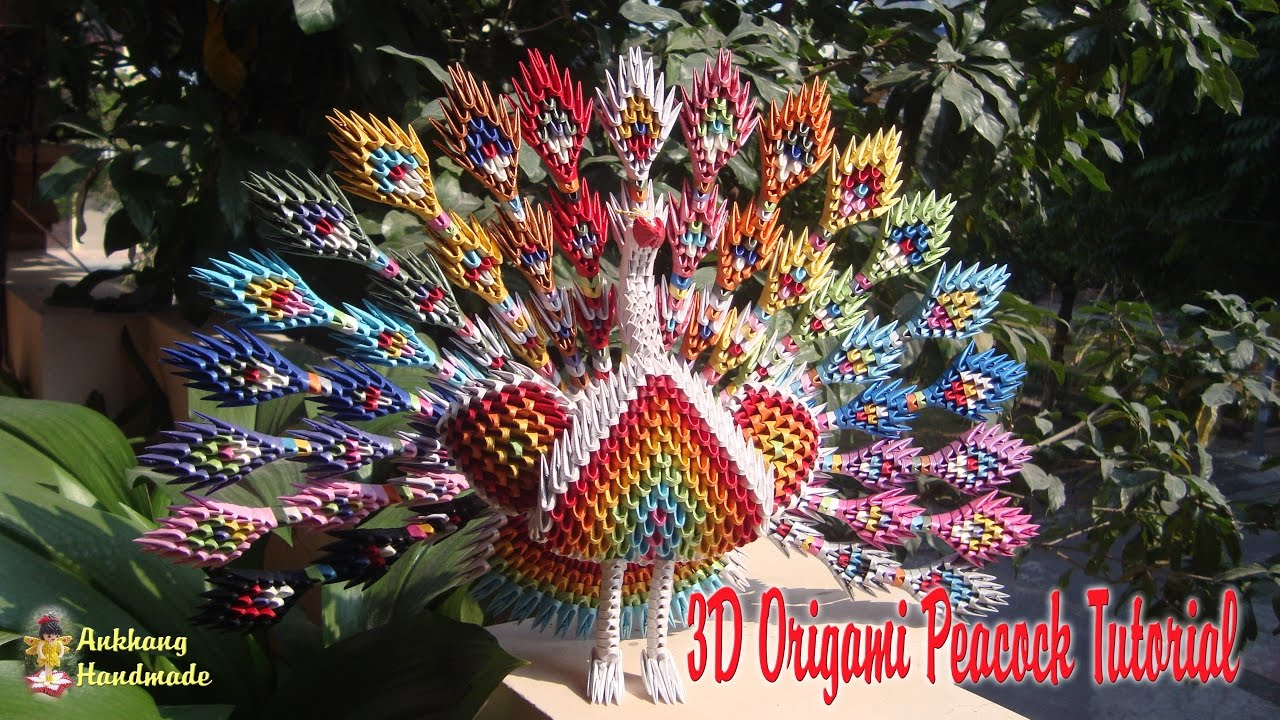 3D Origami Peacock How To Make 3d Origami Peacock Diy Paper Peacock Tutorial