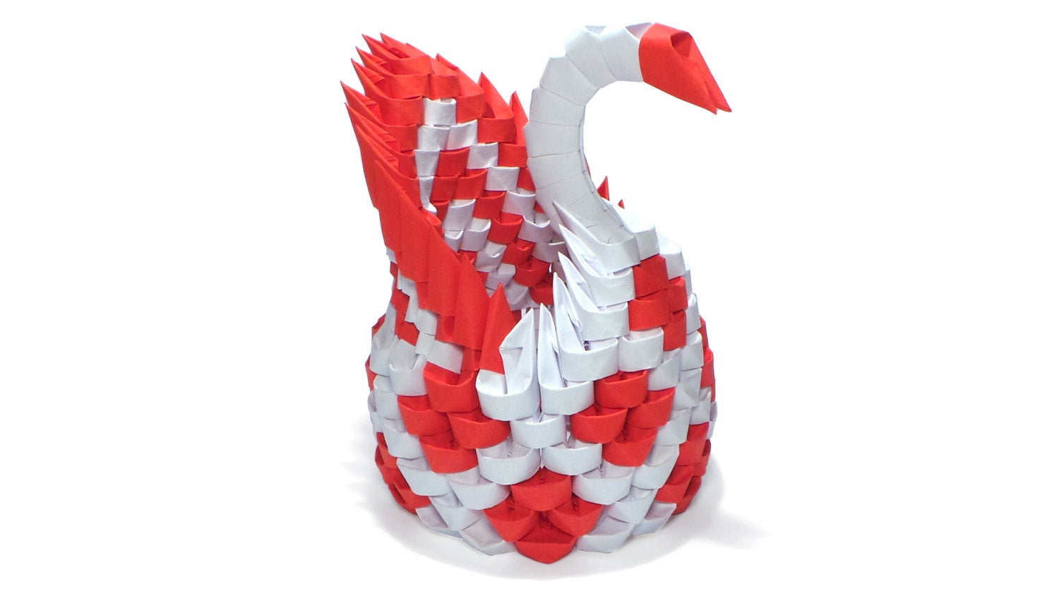 3D Origami Small Swan 3d Origami Mini Diamon Patter Swan Lots Of Colors Etsy