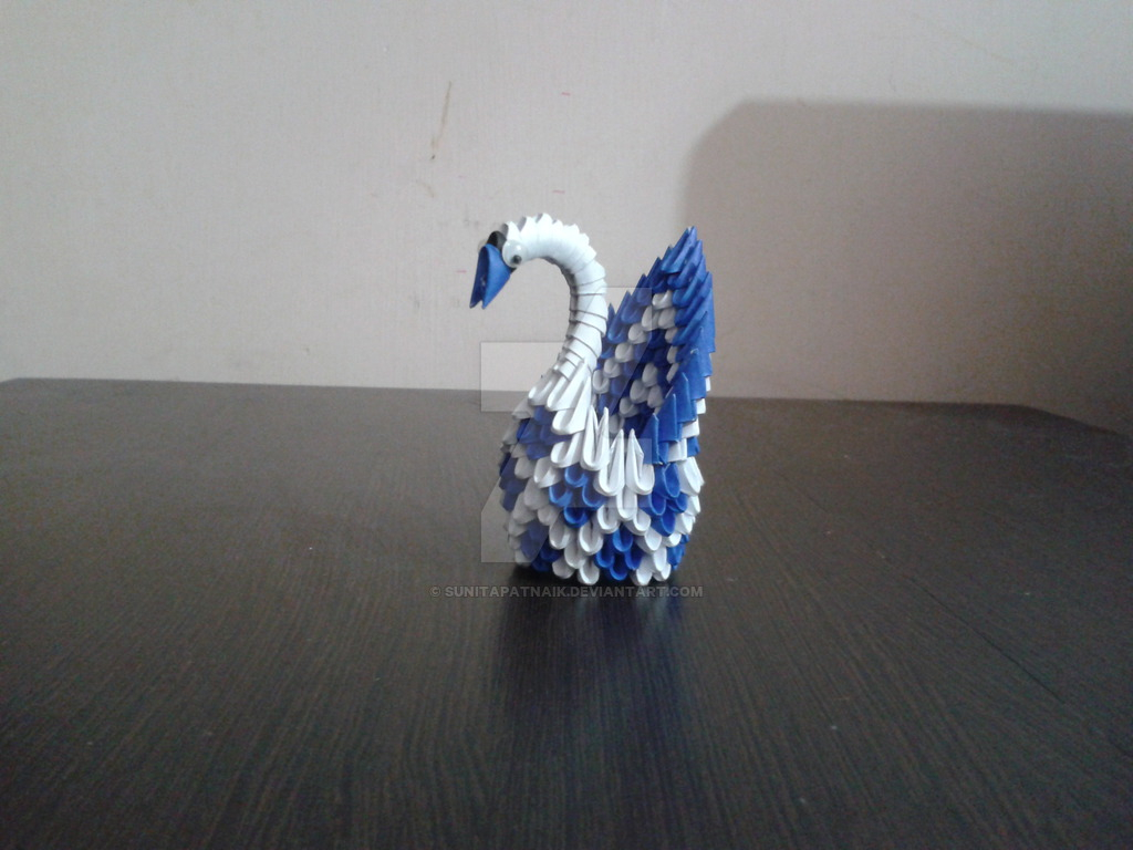 3D Origami Small Swan 3d Origami Small Swan Sunitapatnaik On Deviantart