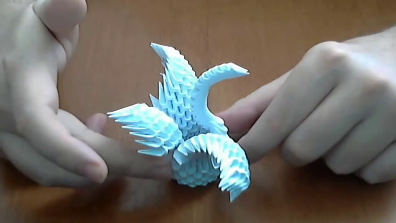 3D Origami Small Swan 3d Origami Small Swan Tutorial Model 1 Youtube