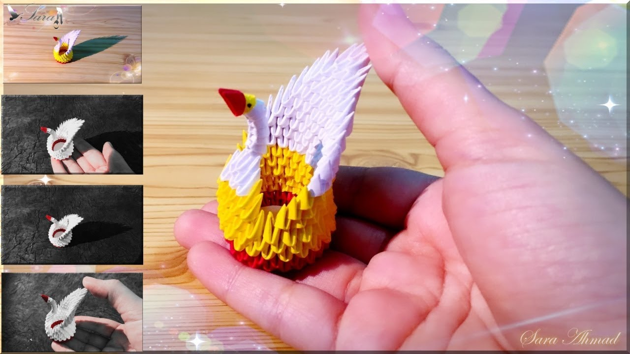 3D Origami Small Swan How To Make 3d Origami Small Swan 2 Tutorial Diy Paper Small Swan