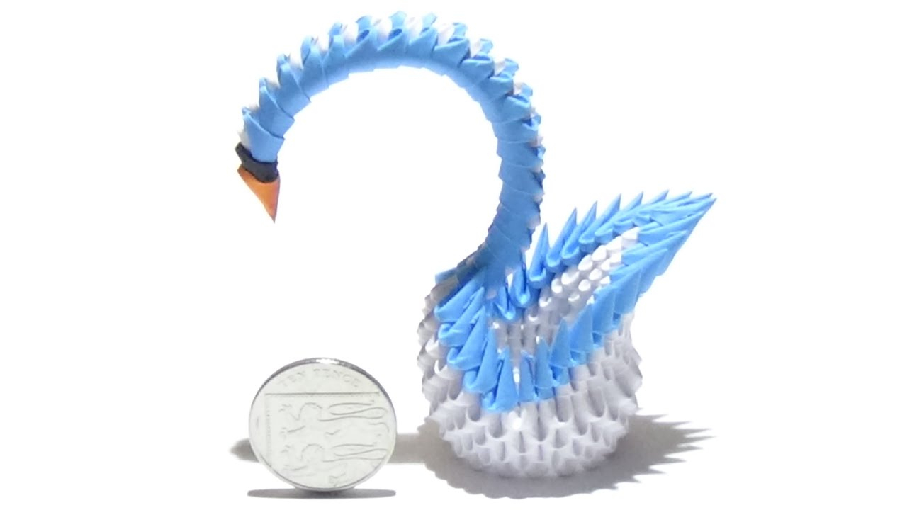 3D Origami Small Swan How To Make A Mini 3d Origami Swan Youtube