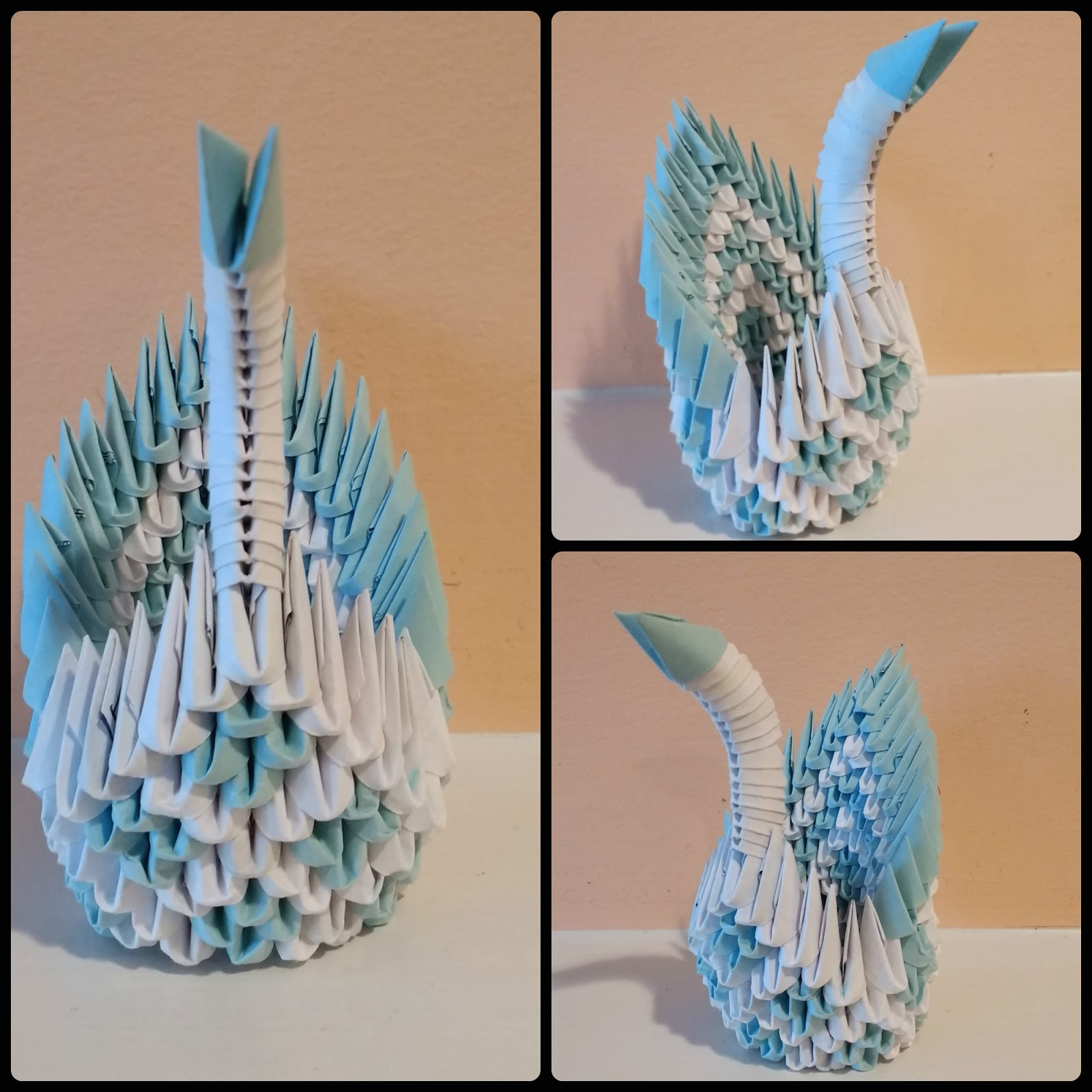 3D Origami Small Swan Truptis Craft 3d Origami Mini Diamond Pattern Swan