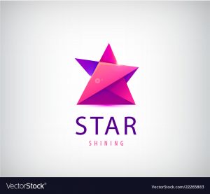 3D Origami Star 3d Origami Star Logo Red And Purple