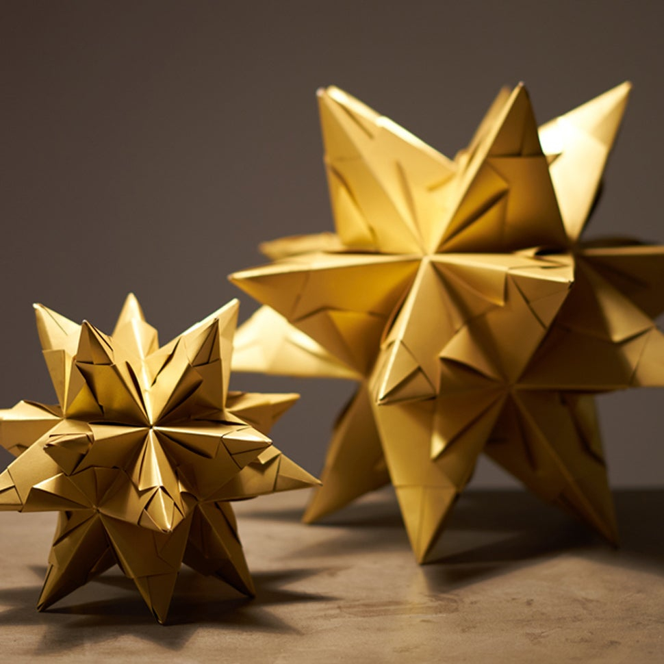 3D Origami Star 3d Paper Stars Gold