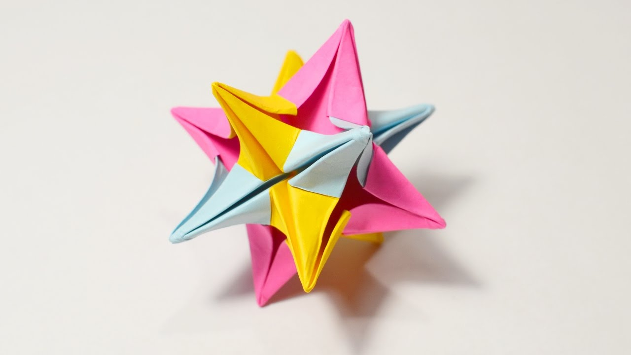 3D Origami Star How To Make 3d Origami Omega Star Origami Instruction Organza