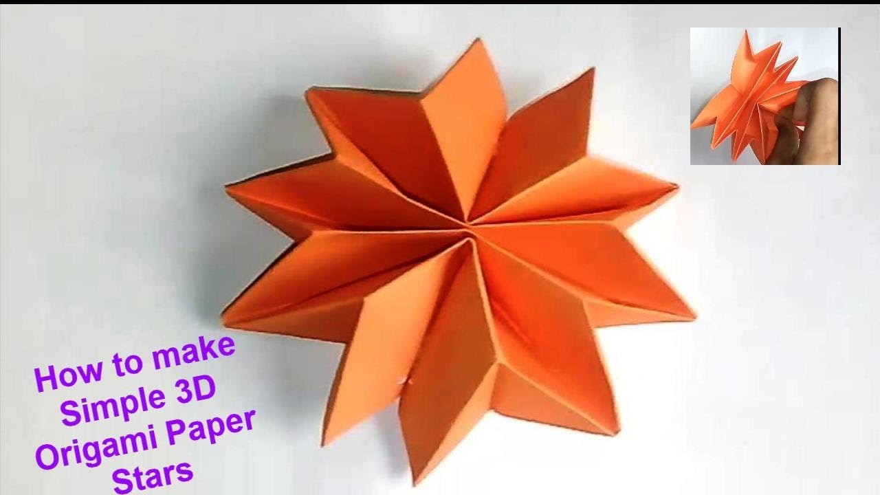 3D Origami Star How To Make Simple 3d Origami Paper Stars Dominanta Star