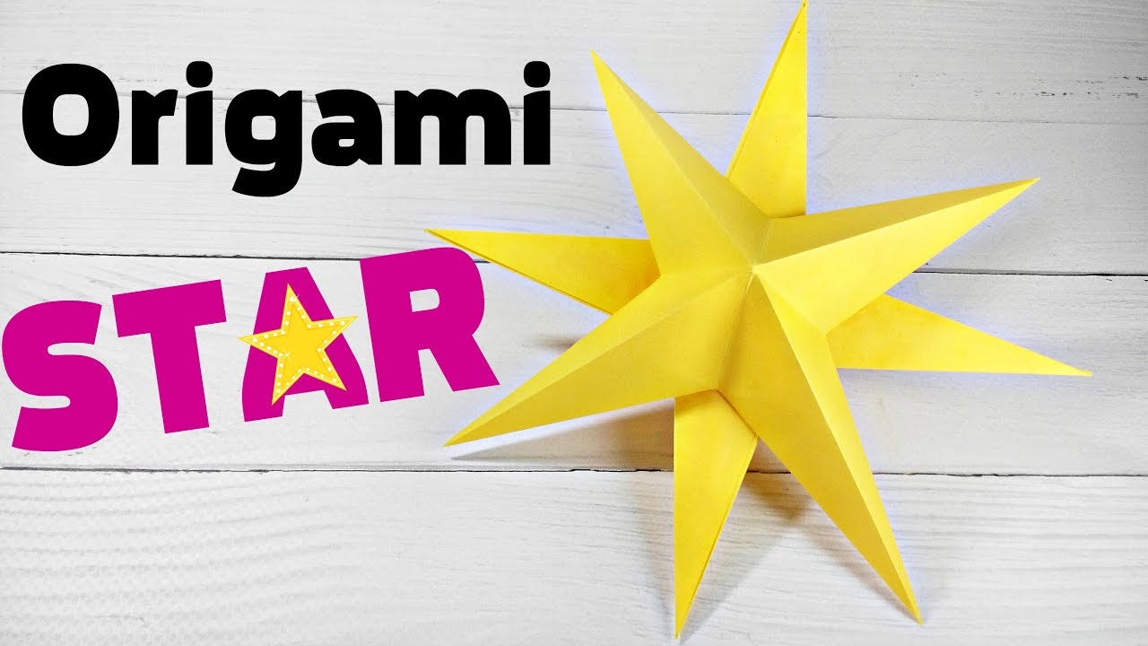 3D Origami Star Origami Double Star 3d Christmas Diy Decoration Easy Tutorial For Christmas Tree For Kids