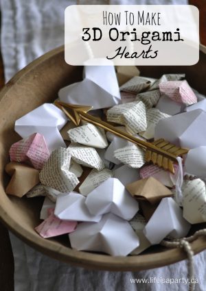 3D Origami Wedding 3d Origami Hearts Valentines Day Decor Decorations