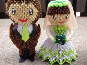 3D Origami Wedding Bride And Groom 3d Origami Wedding Decoration Wedding Gift