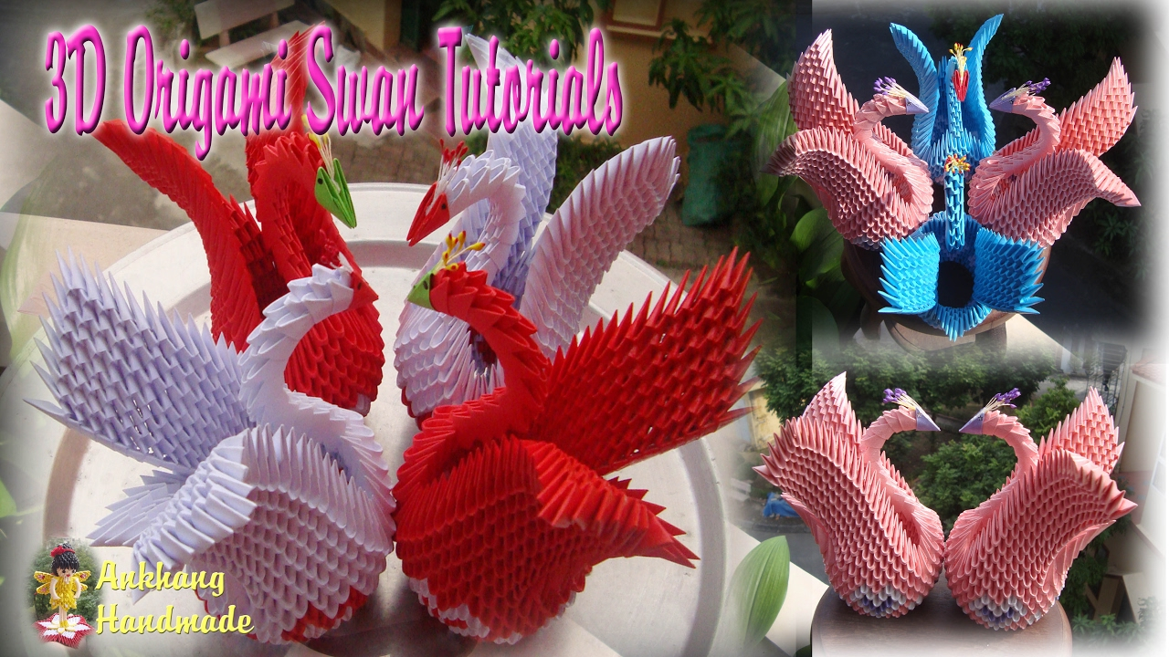 3D Origami Wedding How To Make 3d Origami Swan Diy Paper Swan Handmade Decoration