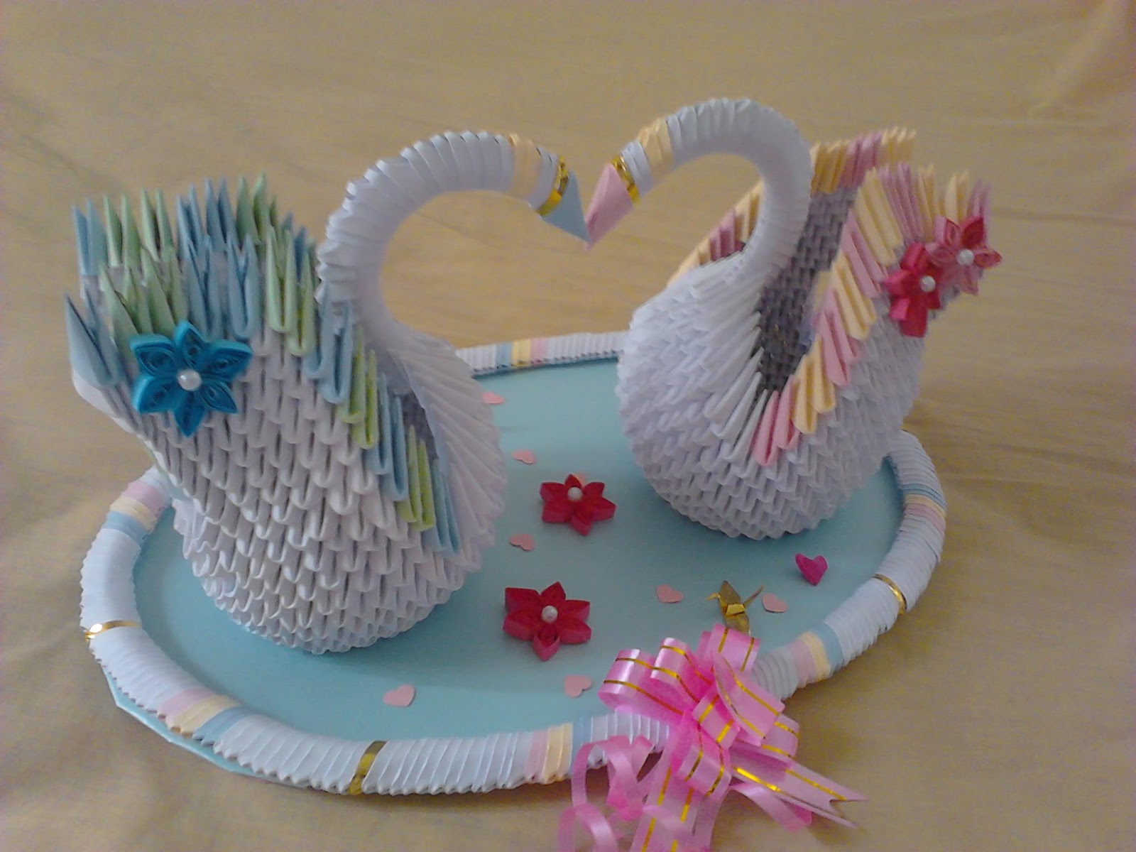 3D Origami Wedding Jewellia Handicrafts 3d Origami Wedding Swans