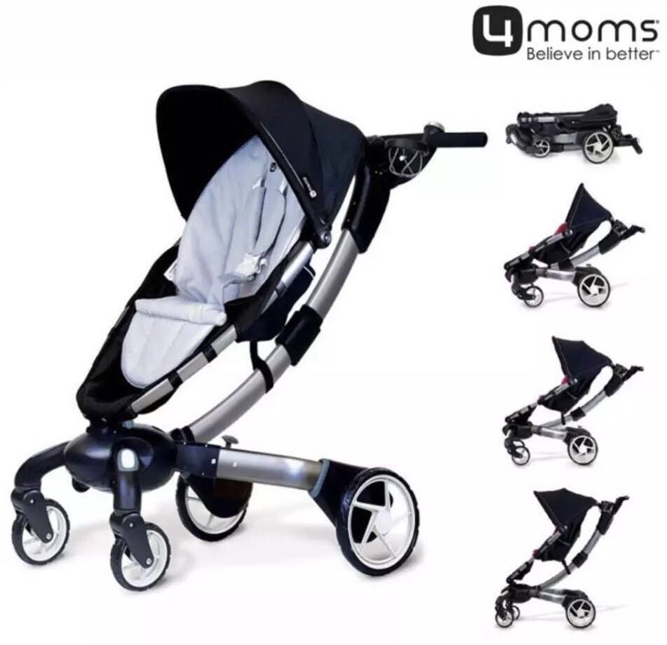 4 Moms Origami Stroller 4 Moms Origami Stroller Grey Black Color Babies Kids