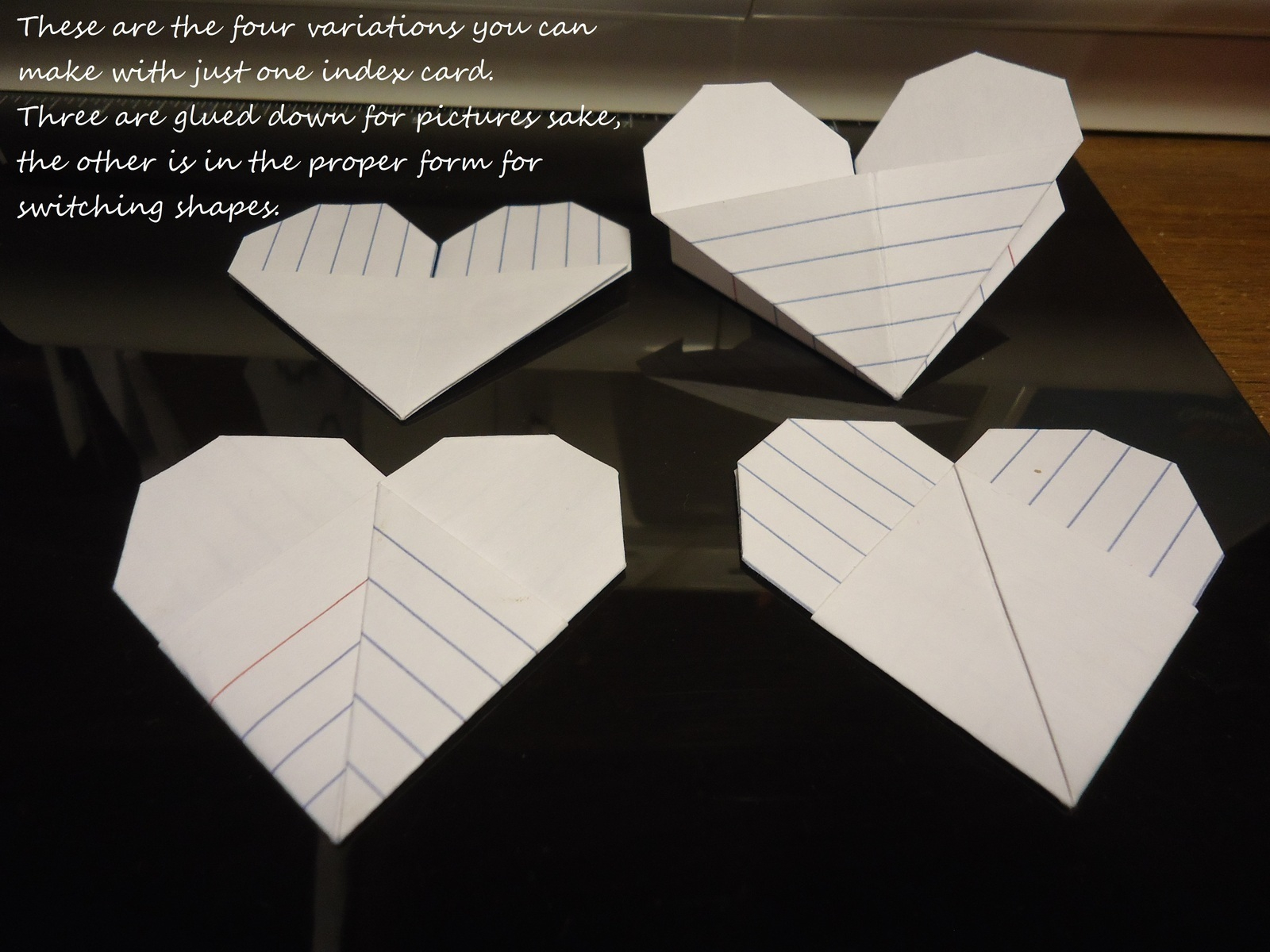 5 Note Origami Origami Index Card Heart How To Fold An Origami Shape Paper