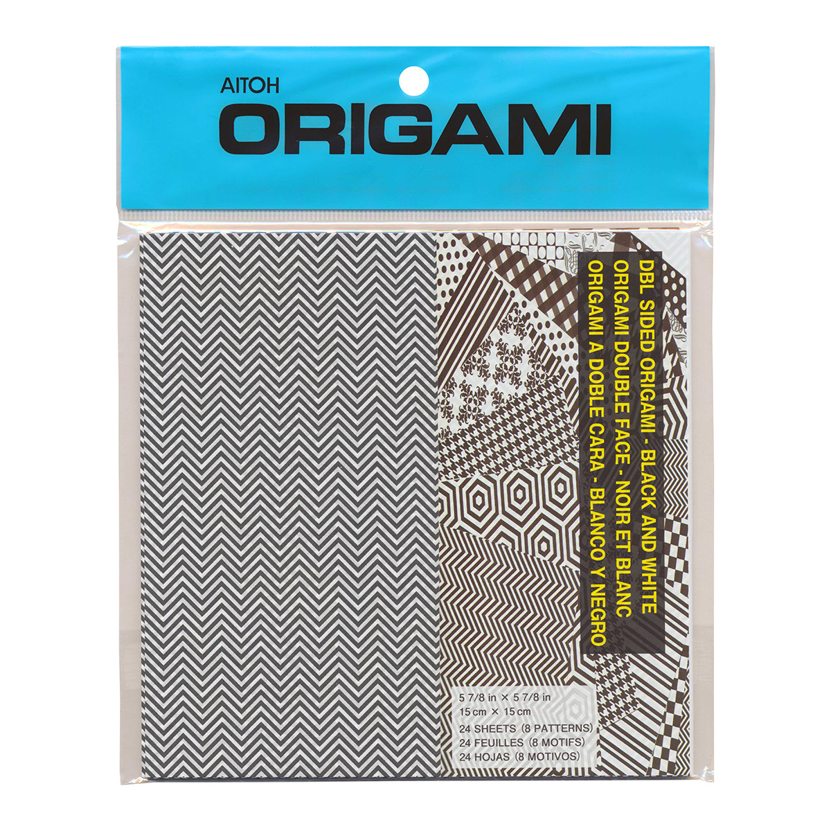 Aitoh Origami Paper Aitoh 5 78 Blackwhite Pattern Double Sided Origami Paper 24 Sheet