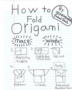 All Origami Yoda Instructions Joshs Mace Windu Instructions Origamiyoda
