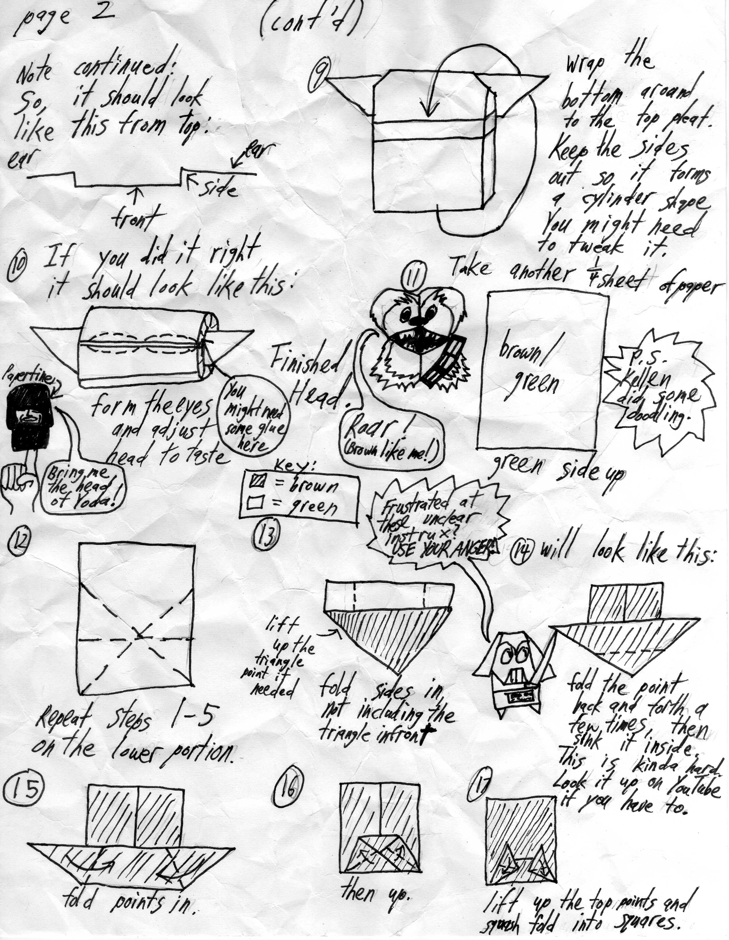 All Origami Yoda Instructions Sf Capone7s Van Jahnke Yoda Instrux Origamiyoda