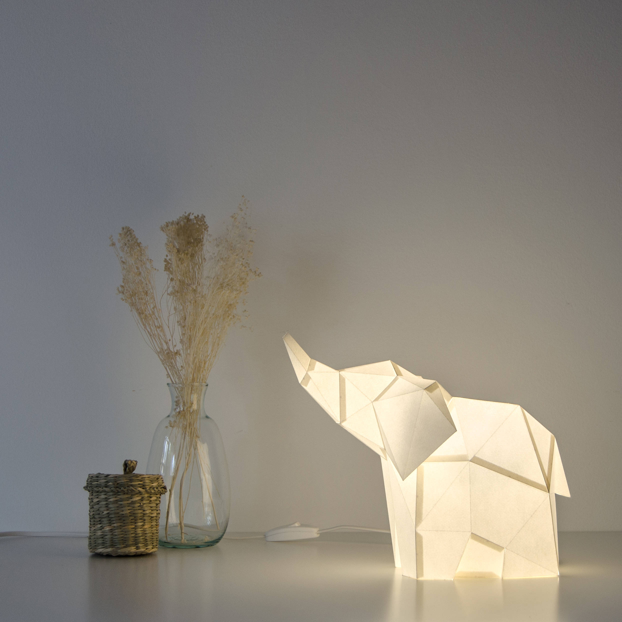 Baby Elephant Origami Ba Elephant Diy Paperlamp Pre Cut Papercraft Kit