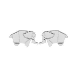 Baby Elephant Origami Us 204 40 Offnew Design 1 Pair Origami Lucky Ba Elephant Earrings For Women Girls Animal Shape Stud Earrings Brincos In Stud Earrings From