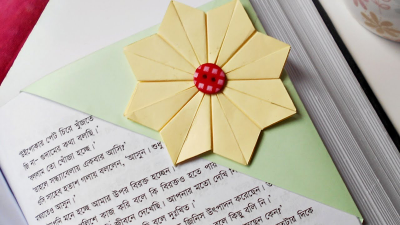 Beautiful Origami Instructions How To Make Beautiful Origami Flower Bookmark Diy Diy Tutorial Guidecentral