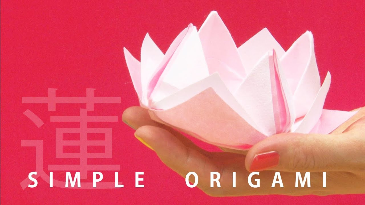 Beautiful Origami Instructions Origami Lotus 3 Mins Origami Tutorial With Beautiful Japanese Papers 01