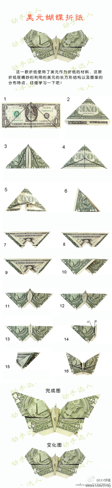 Butterfly Origami Instructions Origami Dollar Bill Butterfly Folding Instructions Origami Instruction