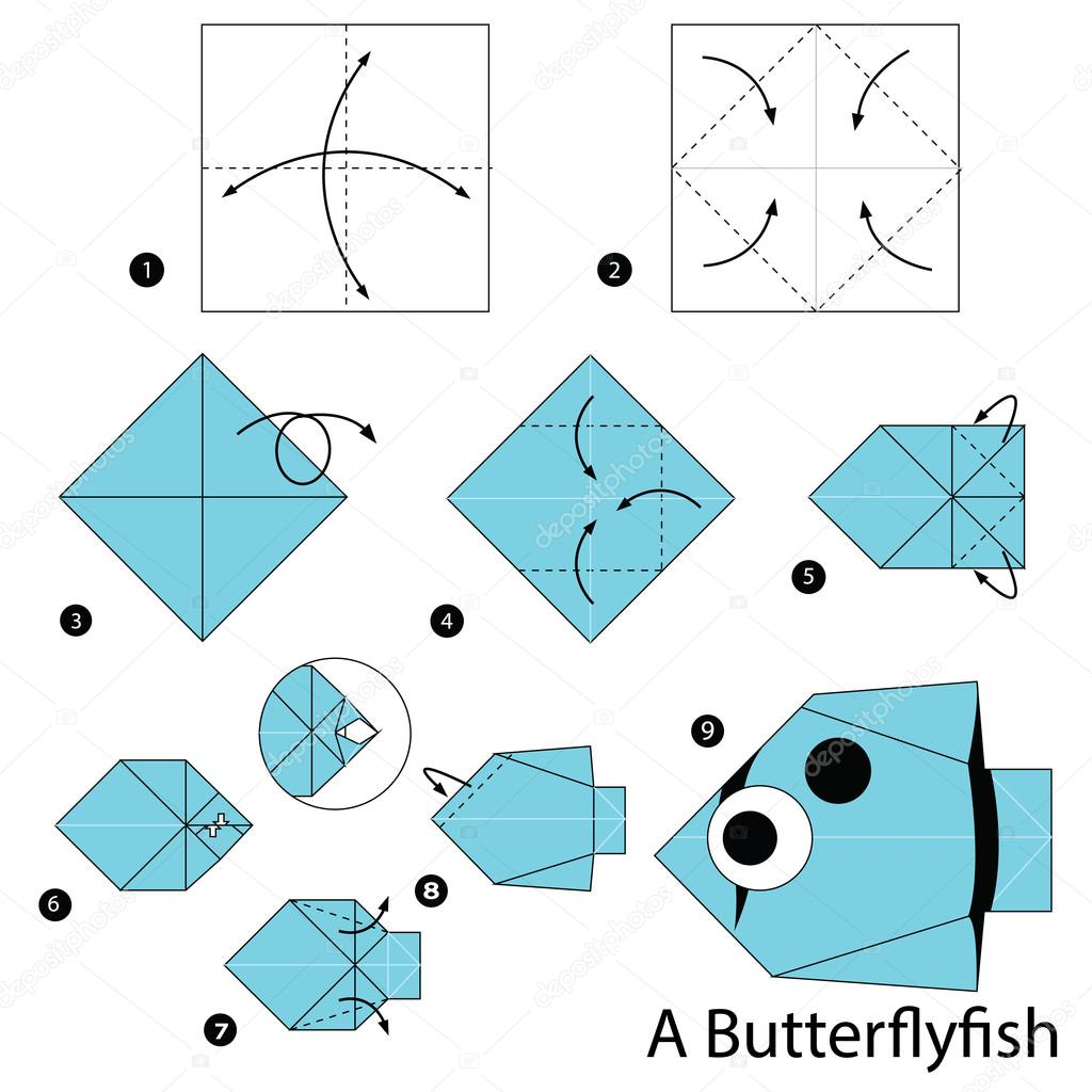 Butterfly Origami Instructions Step Step Instructions How To Make Origami A Butterfly Fish