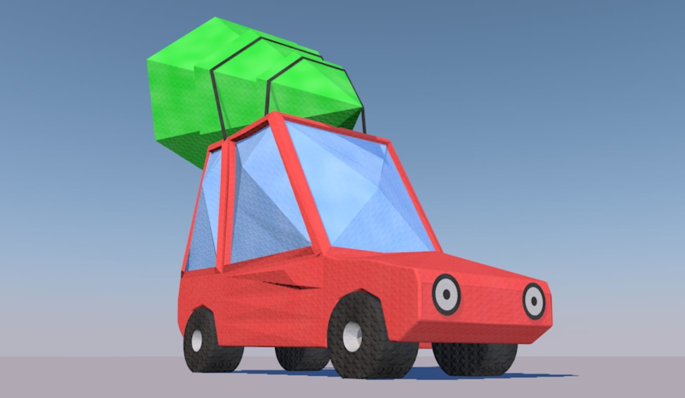 Car Origami 3D Cartoon Car