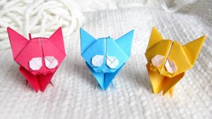 Cat Origami Tutorial Cute Origami Kitten Cat Easy Tutorial And Instructions