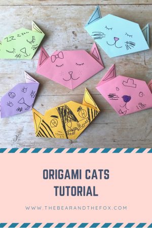Cat Origami Tutorial Easy Peasy Origami Cat Tutorial The Bear The Fox